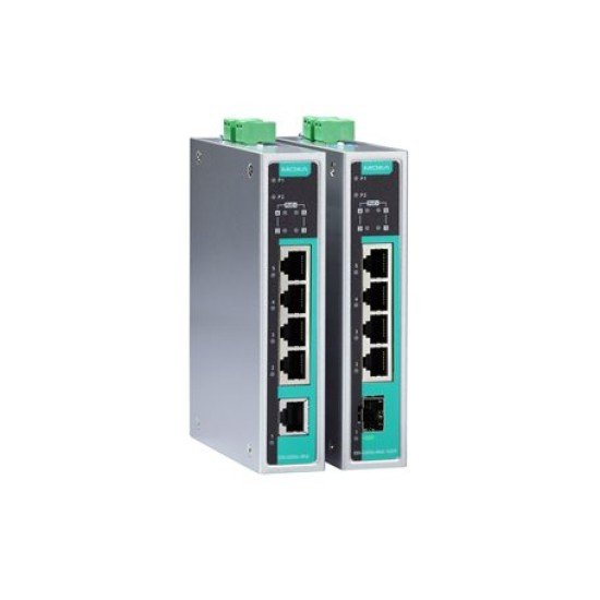 Moxa EDS-G205A Series Reliable 5-Port Gigabit PoE+ Unmanaged Ethernet Switch