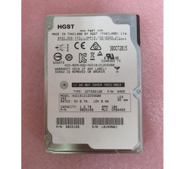 HGST HUC101212CSS600 (0B25168) is a 2.5-inch small form factor (SFF) SAS hard drive with a capacity of 1.2TB