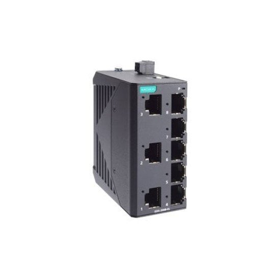 Moxa EDS-2008-ELP Series Reliable 8-Port Unmanaged Ethernet Switches for Industrial Applications