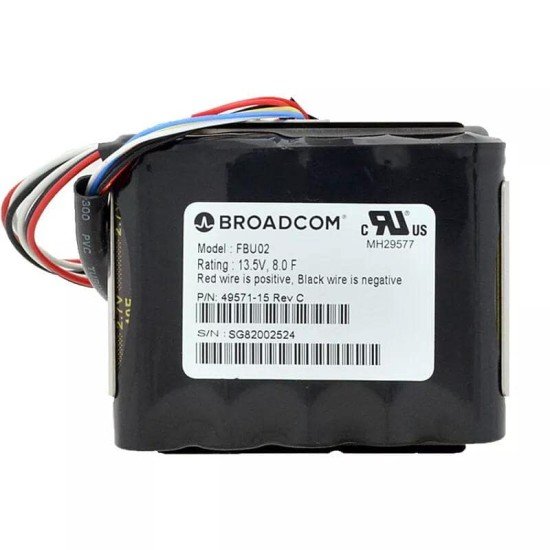 Broadcom 49571-15 Rev C 13.5V 6.4F Raid Cache Battery Backup Module