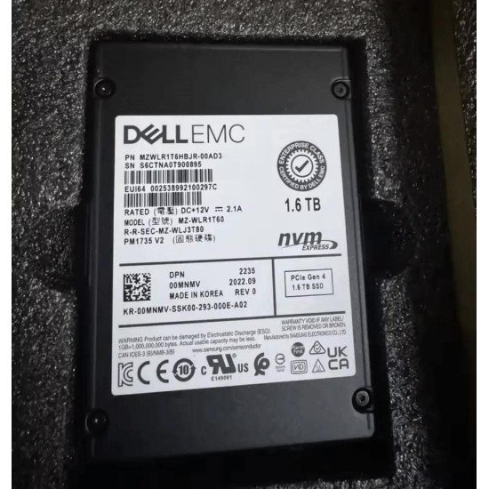 Dell EMC 1.6TB NVMe SSD for Dell Server 00MNMV (PM1735V2)