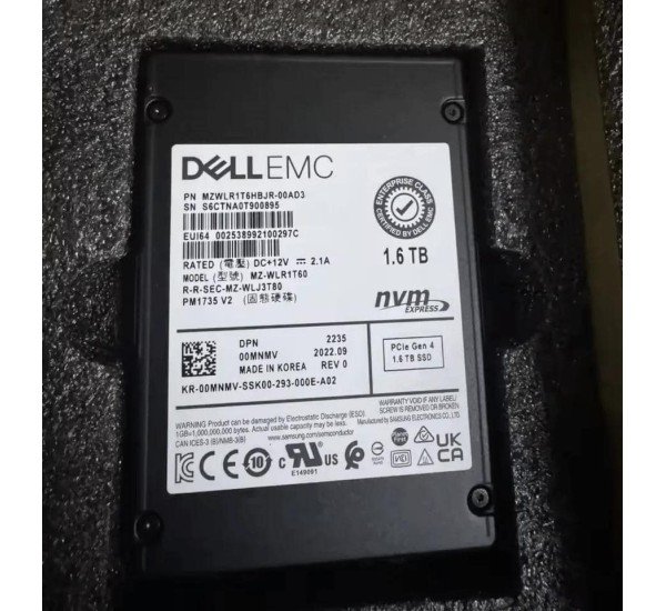 Dell EMC 1.6TB NVMe SSD for Dell Server 00MNMV (PM1735V2)