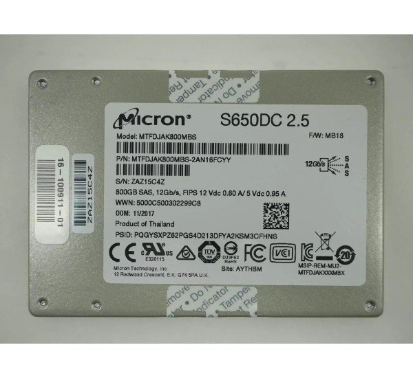 MICRON 800GB SAS SSD 2.5