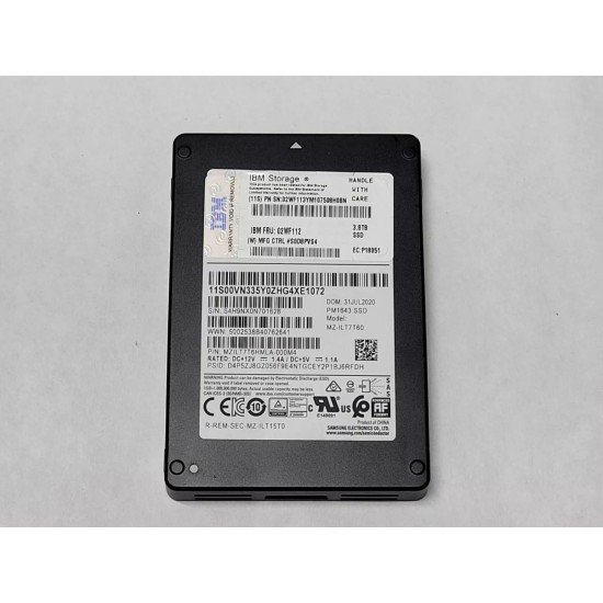 IBM 3.8TB SAS SSD 2.5Inch PM1643 - MZ-ILT7T60