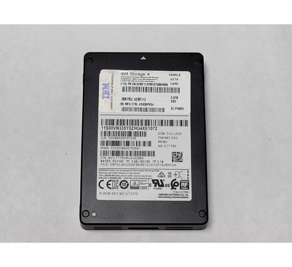 IBM 3.8TB SAS SSD 2.5Inch PM1643 - MZ-ILT7T60