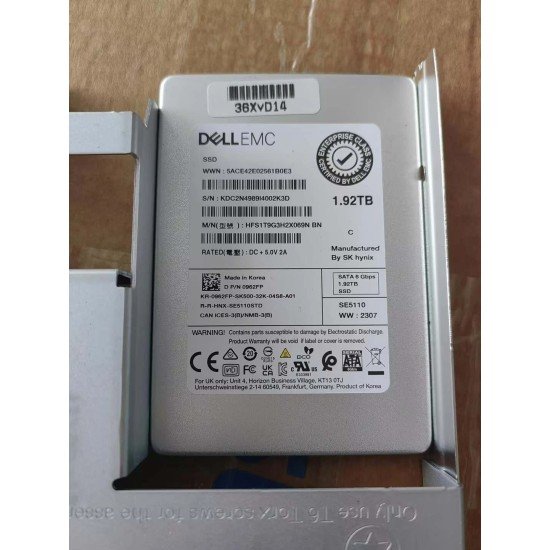 Dell EMC 0962FP 1.92TB SATA 6Gbs 2.5inch Server SSD