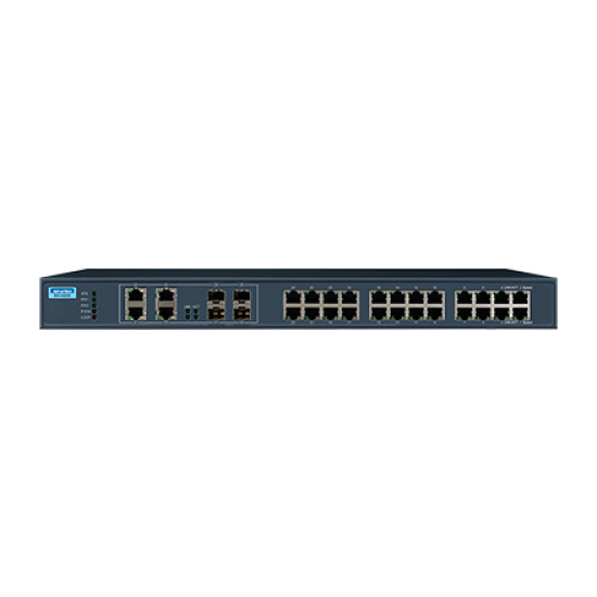 Advantech EKI-2428G-4CI – 24GE+4GE Rackmount Industrial Ethernet Switch