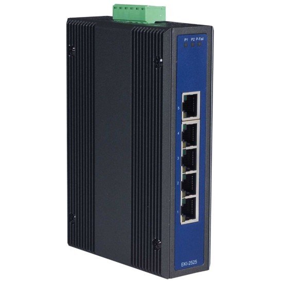 Advantech EKI-2525I – 5-Port Unmanaged Industrial Ethernet Switch