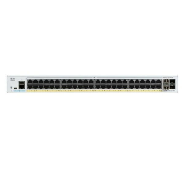 Cisco C1000-48FP-4X-L – 48-Port Gigabit Full PoE/PoE+ Managed Switch with 4× 10G Uplinks (Lifetime License)