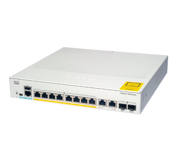 Cisco C1000-8P-E-2G-L – 8-Port Gigabit PoE+ Managed Switch with 2× Gigabit Uplinks (Lifetime License)