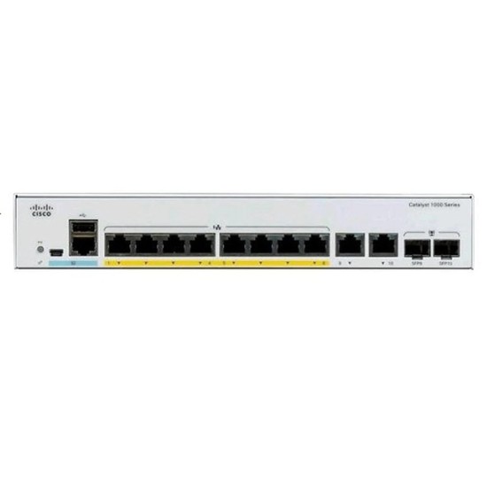 Cisco C1000-8T-E-2G-L – 8-Port Gigabit Managed Ethernet Switch with 2× Gigabit Uplinks (Lifetime License)