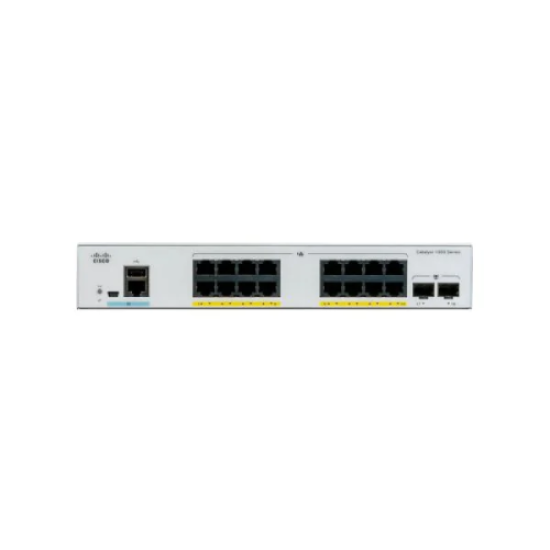 Cisco C1000-16P-E-2G-L – 16-Port Gigabit PoE+ Managed Switch with 2× Gigabit Uplinks (Lifetime License)