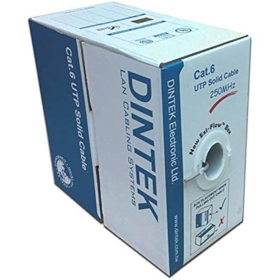 DINTEK Cat-6 UTP 23AWG 305 Meter Network Cable – Ethernet LAN Cable