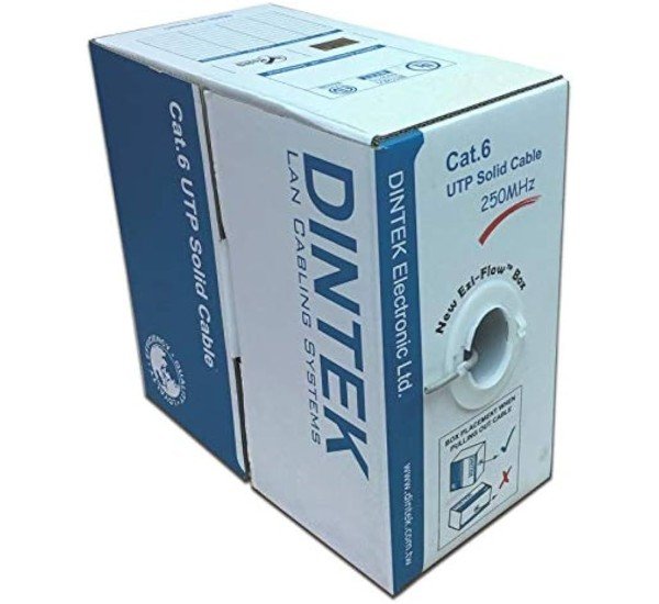 DINTEK Cat-6 UTP 23AWG 305 Meter Network Cable – Ethernet LAN Cable