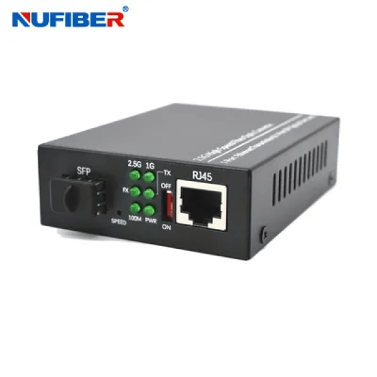 NuFiber Gigabit SFP to RJ45 Media Converter (UTP to SFP Converter, DC 5V 1A)