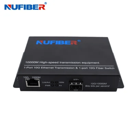 NuFiber SFP+ to RJ45 10Gbps Media Converter (Ethernet to Fiber)