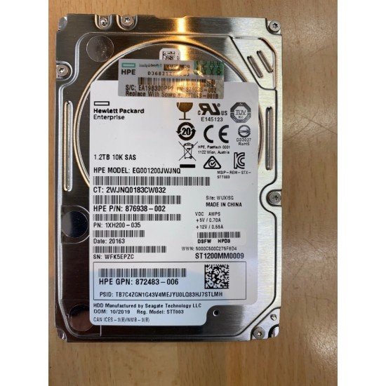 HPE 1.2TB P28622-K21 10K RPM SAS 12Gbps Multi Vendor HDD