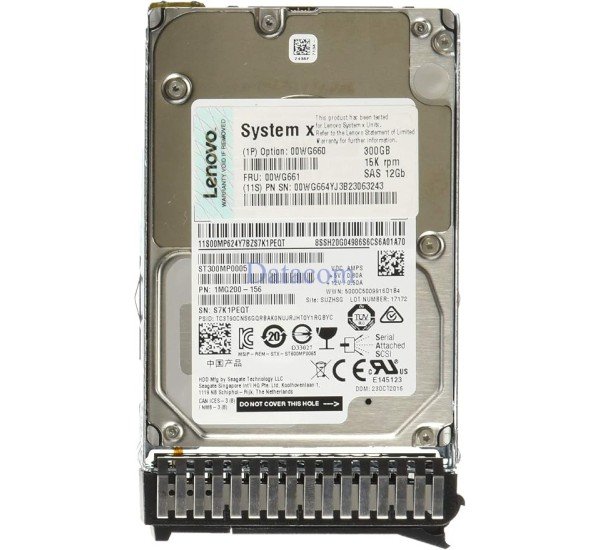 Lenovo 00MP624 300GB 2.5-inch SAS 12Gbps 15K RPM G2HS Hard Drive for Lenovo ThinkServer and ThinkSystem Storage