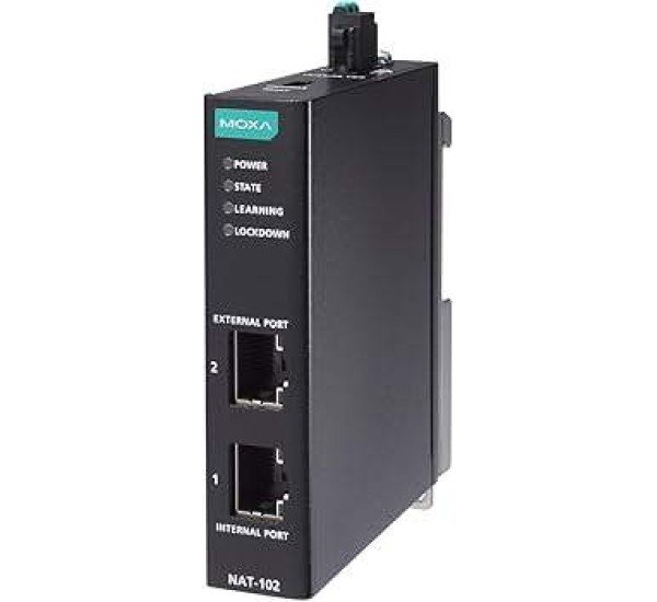 Moxa NAT-102-T Industrial Secure Router / NAT Device (2-Port Industrial NAT & Firewall)