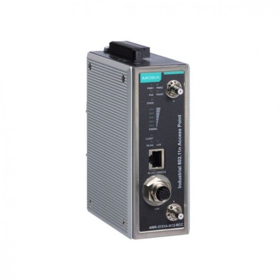 MOXA AWK-3131A-M12-RCC-JP-T Industrial M12 Wireless AP/Client (Rugged, Wide Temp, Japan Spec)