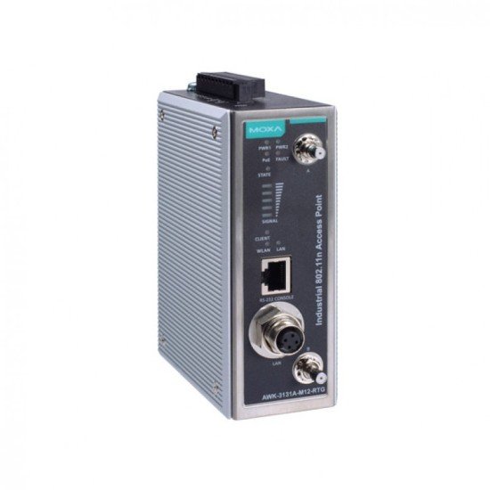 MOXA AWK-3131A-M12-RTG-US-T Industrial M12 Wireless AP/Client 