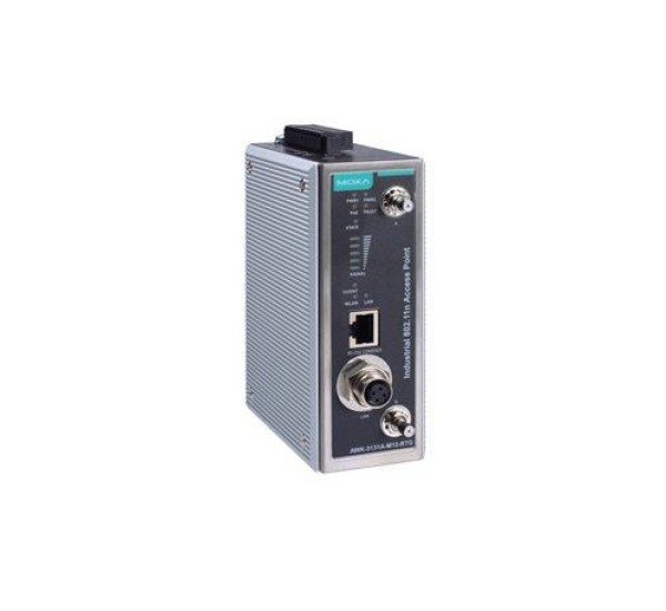 MOXA AWK-3131A-M12-RTG-EU-T Industrial M12 Wireless AP/Client (Rugged, Rail-Grade, Wide Temp, EU Band)