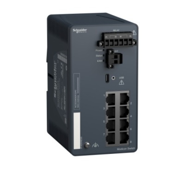 SchSchneider Electric ConneXium MCSESM083F23F0 – 8-Port Managed Switch (RJ45)