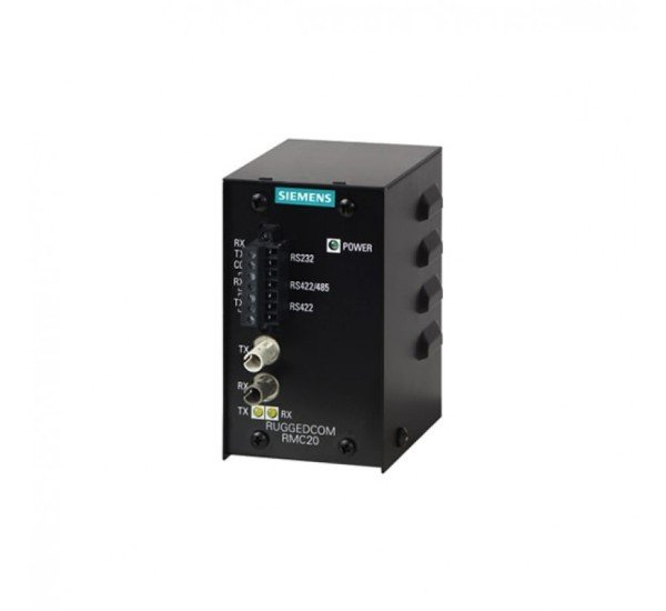 Siemens 6GK6002-0AC0 – RUGGEDCOM RMC20 Serial-to-Fiber Media Converter