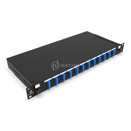 12 / 24 / 48 Port SC/LC Fiber Optic Patch Panel – High-Density Fiber Management Solution