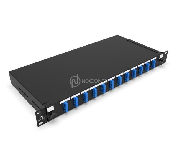 12 / 24 / 48 Port SC/LC Fiber Optic Patch Panel – High-Density Fiber Management Solution