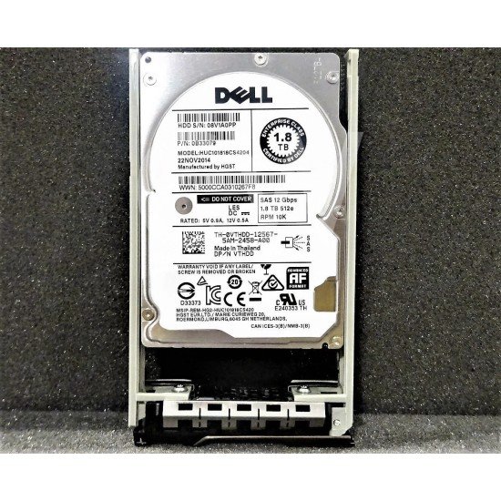 Dell 1.8TB SAS 10K RPM 12Gbps 2.5inch Hot-plug HDD
